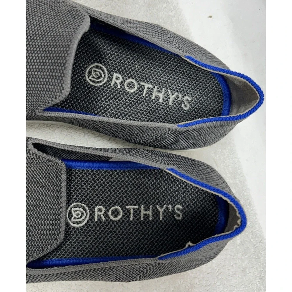 Rothy's Womens Size 8.5 Gray The Original Slip On Sneaker Shoes